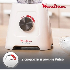 Блендер стационарный Moulinex LM420110 400 Вт, белый