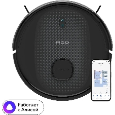 Робот-пылесос Red Solution RV-RL6100S черный, 2600 мAч Li-Ion, уборка влажная/сухая, пылесборник контейнер 0,3 л