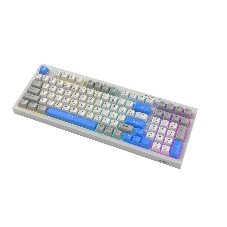 Клавиатура проводная Ritmix RKB-598BL Gray серый-голубой