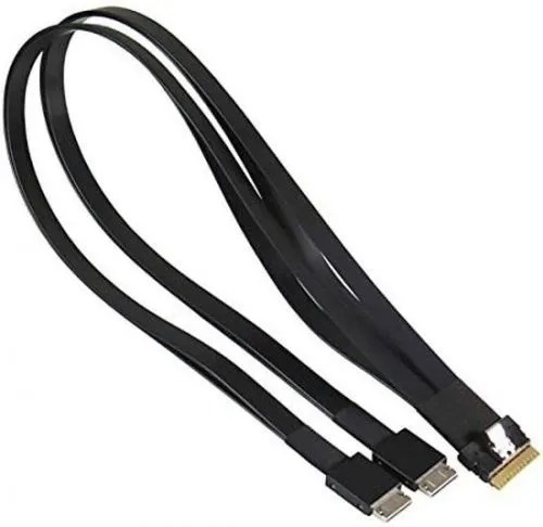 Кабель SuperMicro CBL-SAST-1261-100, Slimline x8 (STR) to 2x Slimline x4 (STR),60/60CM,100 O