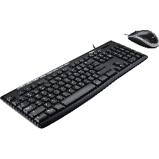 Комплект клавиатура+мышь Logitech Desktop MK200 проводной, USB, 1000 DPI, чёрный