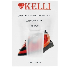 Утюг Kelli KL-1639 красный, 2200 Вт, 20 г/мин, 100 г/мин, 250 мл