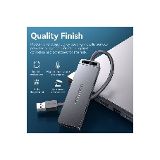 USB-концентратор Vention OTG USB 3.0 на 4 порта серый 1м.