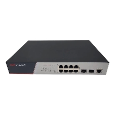 Коммутатор Hikvision DS-3E2510P(B), 8×1 Гбит/с PoE + 2×1 Гбит/с SFP, управляемый