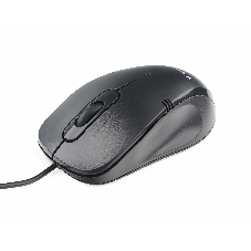 Мышь проводная Gembird MOP-100 черный, 1000 dpi, USB, кнопки - 3