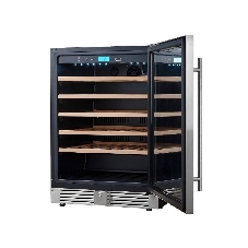 Винный шкаф встраиваемый Cellar Private CP051-1T серебристый, 136 л, 1 отсек, 51 бут.