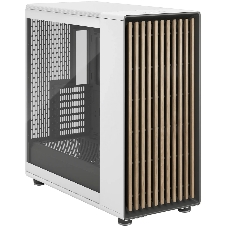 Компьютерный корпус без блока питания Fractal Design North XL TG Dark Tint, Full-Tower, 3x140мм, 2xUSB-A 3.2 + 1xUSB 3.2 Type-C E-ATX, ATX, mATX, mITX Wood panel, Chalk белый