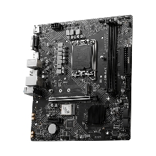 Материнская плата MSI PRO H610M-G WIFI, LGA 1700, Intel H610, 2xDDR4 (до 64 ГБ), 4xSATA, 1xM.2 (PCIe 3.0 x4), 1xPCIe 4.0 x16, 2xPCIe x1, 1xVGA, 1xHDMI, 1xDP, 1x1Gb LAN, Wi-Fi 5, Bluetooth 4.2, 4xUSB-A 5Gbps, 2xUSB-A 2.0, 1xPS/2, 3x3.5 мм, 7.1, чёрный, mATX
