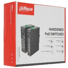 Коммутатор Dahua DH-PFS3110-8ET-96, 8×100 Мбит/с + 2×1 Гбит/с, неуправляемый