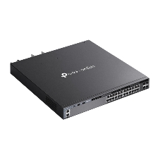 Коммутатор управляемый стекируемый 3го уровня TP-Link SG6428XHP Omada с 24 гигабитными портами PoE+ и 4 портами SFP+