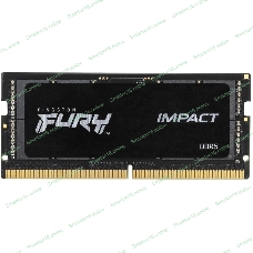 Оперативная память Kingston Fury Impact, DDR5, 16Gb (1x16Gb), 6400MHz, CL38, ECC, SO-DIMM, с радиатором, черный