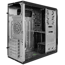 Компьютерный корпус Miditower ExeGate CP-604-UNS350 (ATX, БП UNS350 с вент. 12см, 2*USB, аудио, черный)