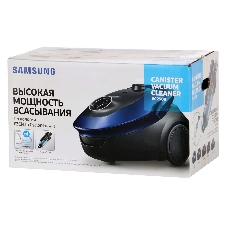 Пылесос Samsung VC20M255AWB/EV синий/черный, 460/2000 Вт, уборка сухая, пылесборник мешок 2.5 л