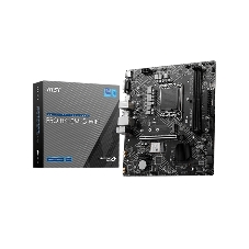 Материнская плата MSI PRO H610M-G WIFI, LGA 1700, Intel H610, 2xDDR4 (до 64 ГБ), 4xSATA, 1xM.2 (PCIe 3.0 x4), 1xPCIe 4.0 x16, 2xPCIe x1, 1xVGA, 1xHDMI, 1xDP, 1x1Gb LAN, Wi-Fi 5, Bluetooth 4.2, 4xUSB-A 5Gbps, 2xUSB-A 2.0, 1xPS/2, 3x3.5 мм, 7.1, чёрный, mATX