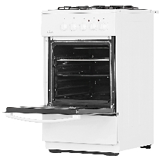 Плита комбинированная Flama RK 23-105 W белый, конфорок 4 шт, духовка 50 л, 50 см x 85 см x 60 см