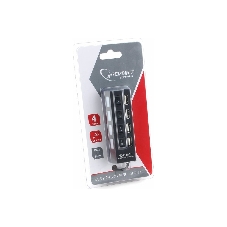 USB-концентратор Gembird UHB-243-AD, USB 2.0, USB 4 порта с подсветкой и выключателем, USB