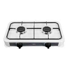 Плита настольная газовая Centek CT-1524 белый, 3.4 кВт, газ, конфорки - 2, эмаль, поворотные переключатели