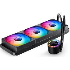 Система жидкостного охлаждения Jonsbo TG-420 ARGB Black, 420 мм, 3x140 мм, 800-1800 об/мин, 20.3-36.2 дБ, 4-pin PWM, 300 Вт, ARGB, черный