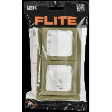 Рамка 2-местная IP55 Рпро-2-55-ФлО оливковый FLITE