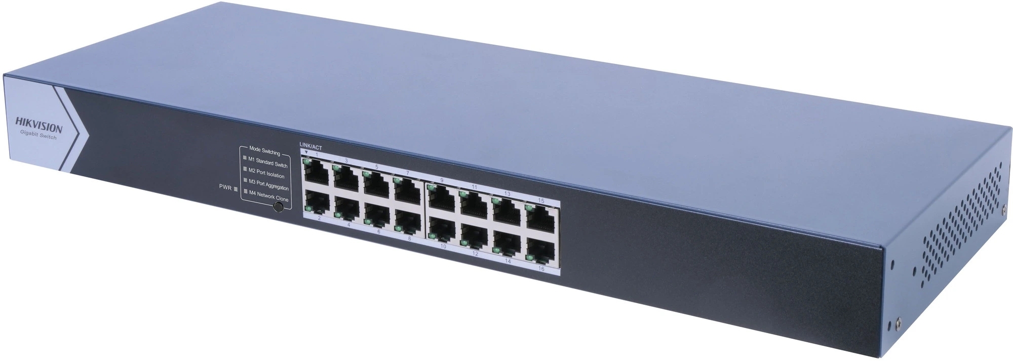 Коммутатор Hikvision DS-3E0516-E(C), 16×1 Гбит/с, неуправляемый