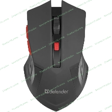Мышь беспроводная Defender Accura MM-275 красный, 1600 dpi, радиоканал, USB, кнопки - 6