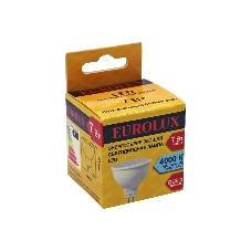 Лампа светодиодная EUROLUX LL-E-MR16-7W-230-4K-GU5.3 рефлектор
