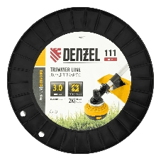 Леска для триммера Denzel двухкомпонентная квадрат, 3,0мм х 111м, на DIN катушке EXTRA CORD