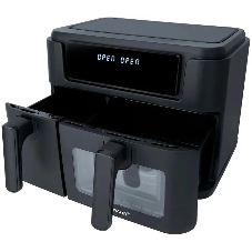 Аэрофритюрница Steba HF 9501 DUO черный, 2400 Вт, 9,5 л, сенсор, 10 программ