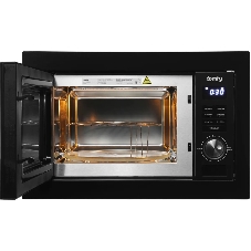 Встраиваемая микроволновая печь Domfy DM2540BW BG черный, 25 л, 900 Вт, переключатели - поворотный механизм/кнопки