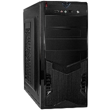 Компьютерный корпус Miditower ExeGate CP-604-UNS400 (ATX, БП UNS400 с вент. 12см, 2*USB, аудио, черный)