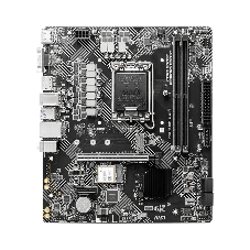 Материнская плата MSI PRO H610M-G WIFI, LGA 1700, Intel H610, 2xDDR4 (до 64 ГБ), 4xSATA, 1xM.2 (PCIe 3.0 x4), 1xPCIe 4.0 x16, 2xPCIe x1, 1xVGA, 1xHDMI, 1xDP, 1x1Gb LAN, Wi-Fi 5, Bluetooth 4.2, 4xUSB-A 5Gbps, 2xUSB-A 2.0, 1xPS/2, 3x3.5 мм, 7.1, чёрный, mATX