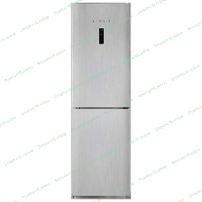 Холодильник BENOIT-344E серебристый металлопласт двухкамерный 220/124л морозилка снизу, No Frost