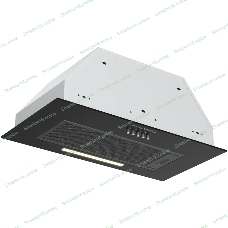 Встраиваемая вытяжка Kuppersberg INPUSH-1 60 BG High-Tech, 54 см, механическое управление, 3 скорости, 650 м3/ч, периметральное всасывание, LED освещение, угольный фильтр KFS-1 (опция), уровень шума 51 дБ, черный