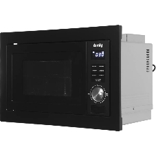 Встраиваемая микроволновая печь Domfy DM2540BW BG черный, 25 л, 900 Вт, переключатели - поворотный механизм/кнопки