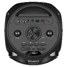 Колонка АС SVEN PS-750, черный (80 Вт, TWS, Bluetooth, FM, USB, microSD, LED-дисплей, 2х4400мА*ч)