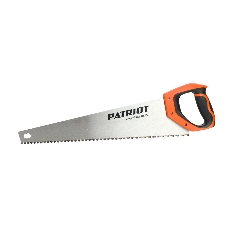Ножовка Patriot WSP-450L, по дереву, 7 TPI крупный зуб, 3-х сторонняя заточка, 450мм