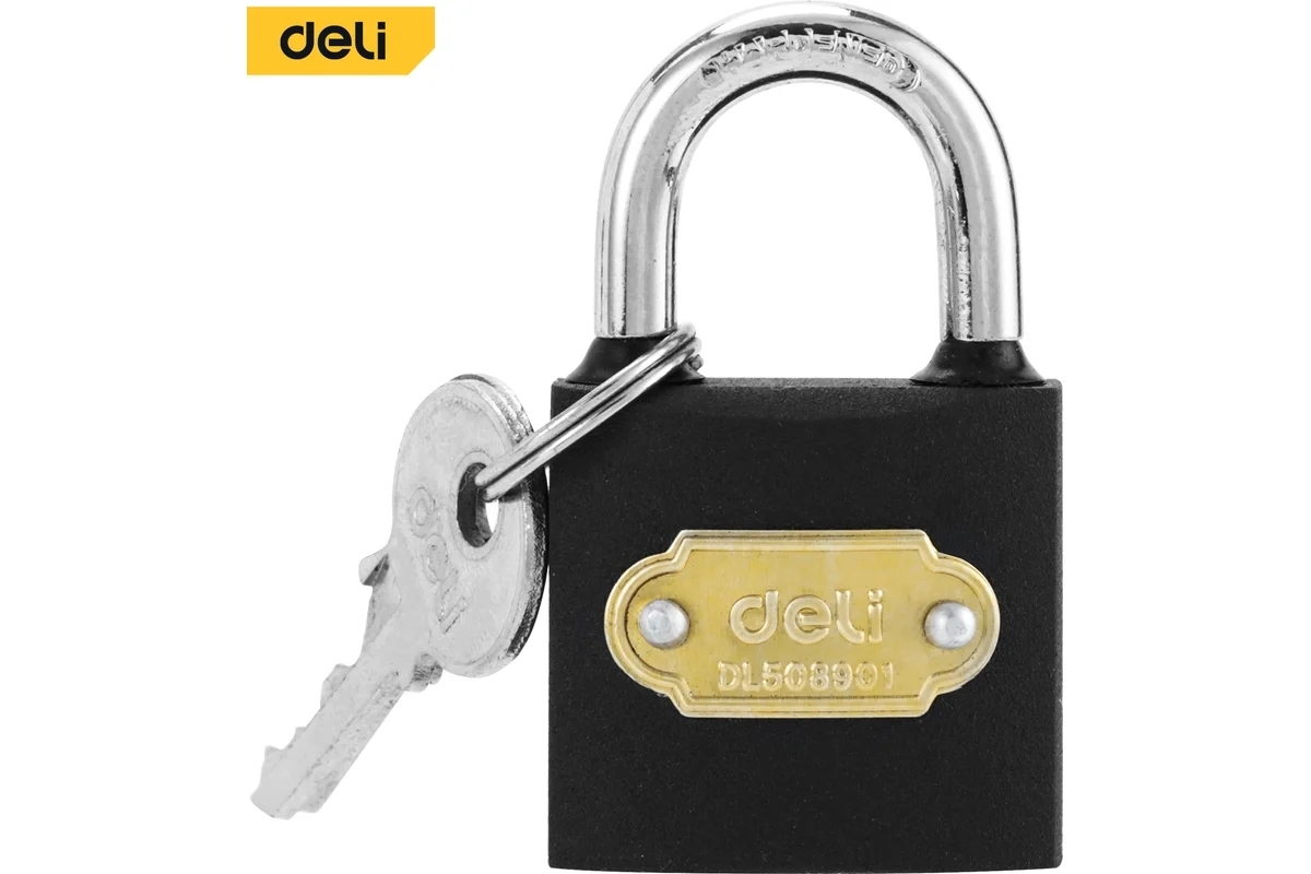 Замок навесной Deli DL508901 стальной, 32мм