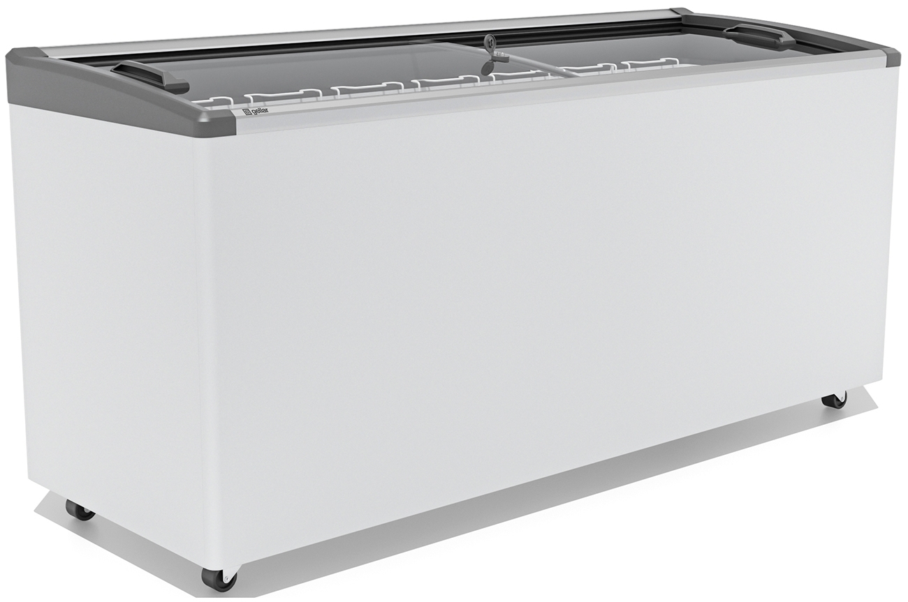 Морозильный ларь FROSTOR GELLAR FG 600 E, белый/серый, 520л, 6 корзин