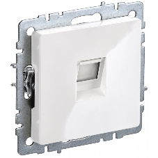 Розетка компьютерная IEK BRITE РК11-БрБ RJ45 кат.6 белый