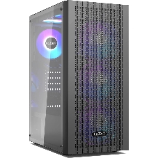 Корпус без блока питания PCCOOLER MA100 MESH BK, Mesh Mid Tower, черный, TG, 0.4 SPCC, 3x120мм ARGb ATX, mATX, mITX 160/310/180мм 2x2.5