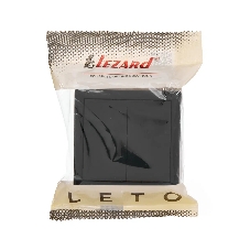 Выключатель 2-клав. LETO черный бархат LEZARD 752-4200-101