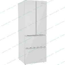 Холодильник Zugel ZRFD361W белый трехкамерный 224/113л морозилка снизу, No Frost, Side by Side