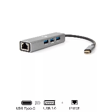 USB-концентратор VCOM DH311A USB Type-C, RJ-45/USB 3.0, USB