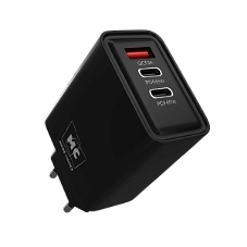 Сетевое зарядное устройство MORE CHOICE NC90 1USB+2Type-C 3.0A PD 45W, черный