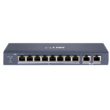Коммутатор iFLOW F-SW-EU410POE-V/L, 8×100 Мбит/с PoE + 2×1 Гбит/с, неуправляемый