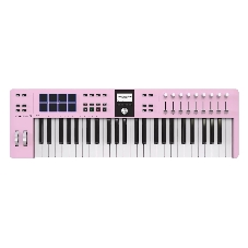Клавиатура MIDI 231525 Arturia KeyLab Essential 49 mk3 Rose Quartz 49 клавиш, LCD дисплей, 9 энкодеров, 8 пэдов, 9 фейдеров, 12 кнопок управления, колеса высоты тона и модуляции, 1/4 Клавиатура MIDI 231525 Arturia KeyLab Essential 49 mk3 Rose Quartz 49 клавиш, LCD дисплей, 9 энкодеров, 8 пэдов, 9 фейдеров, 12 кнопок управления, колеса высоты тона и модуляции, 1/4