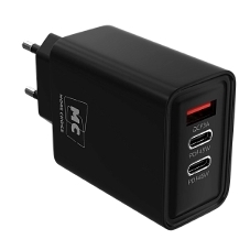 Сетевое зарядное устройство MORE CHOICE NC90 1USB+2Type-C 3.0A PD 45W, черный