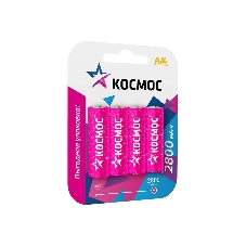 Аккумулятор AA/R6 2800мА.ч NI-MN BP-4 (блист.4шт) КОСМОС KOCR6NIMH2800MAH4BL