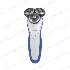 Электробритва Centek CT-2152 (сер/бел/син) 5 ВТ, 3 плав. головки, аккумулятор+работа от сети