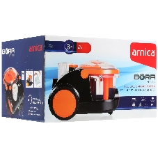 Пылесос Arnica Bora 3000 оранжевый/черный, 350/2400 Вт, уборка сухая/сбор жидкостей, пылесборник контейнер 1.2 л